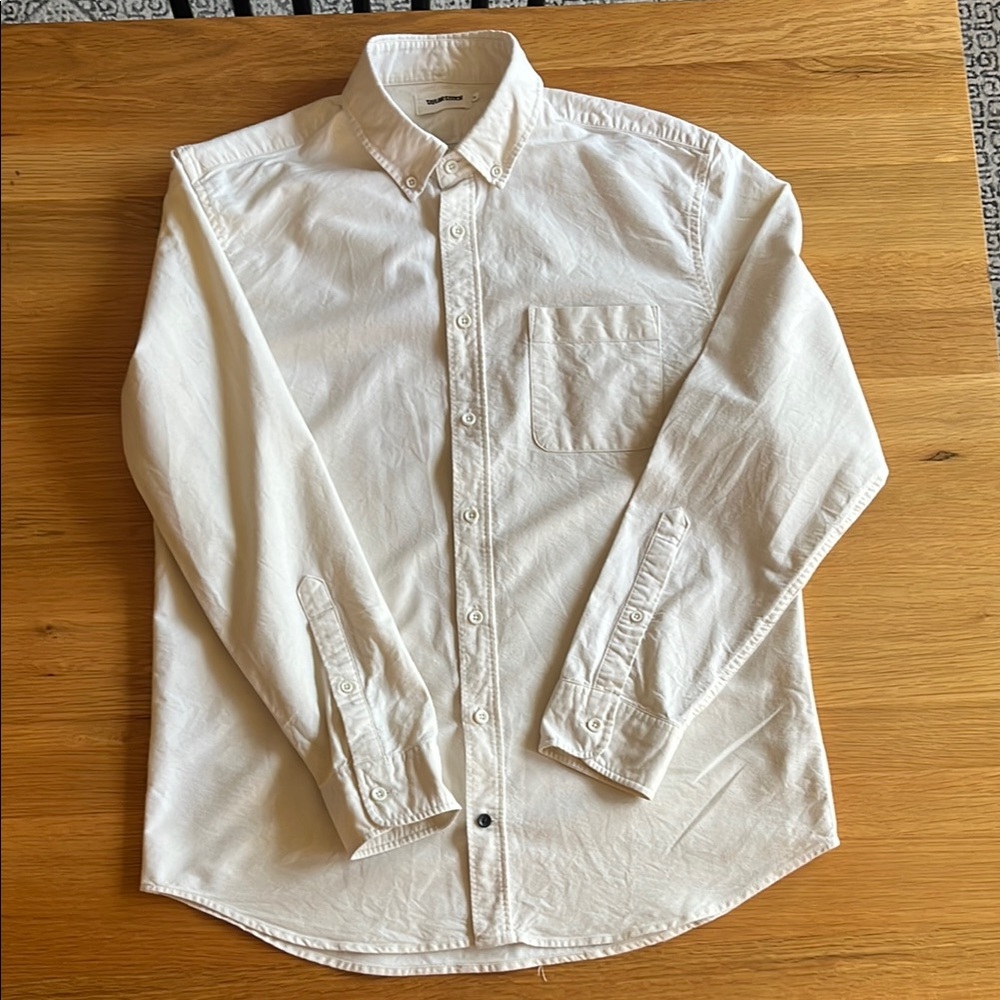 Taylor Stitch The Jack Men's White / Cream Button-Up Shirt L (42)